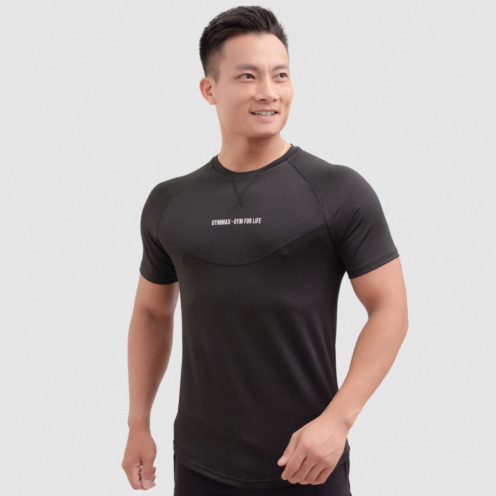 Áo cộc tay body phối dải chỉ ngực Gymmax-Gymforlife T72024 G07171