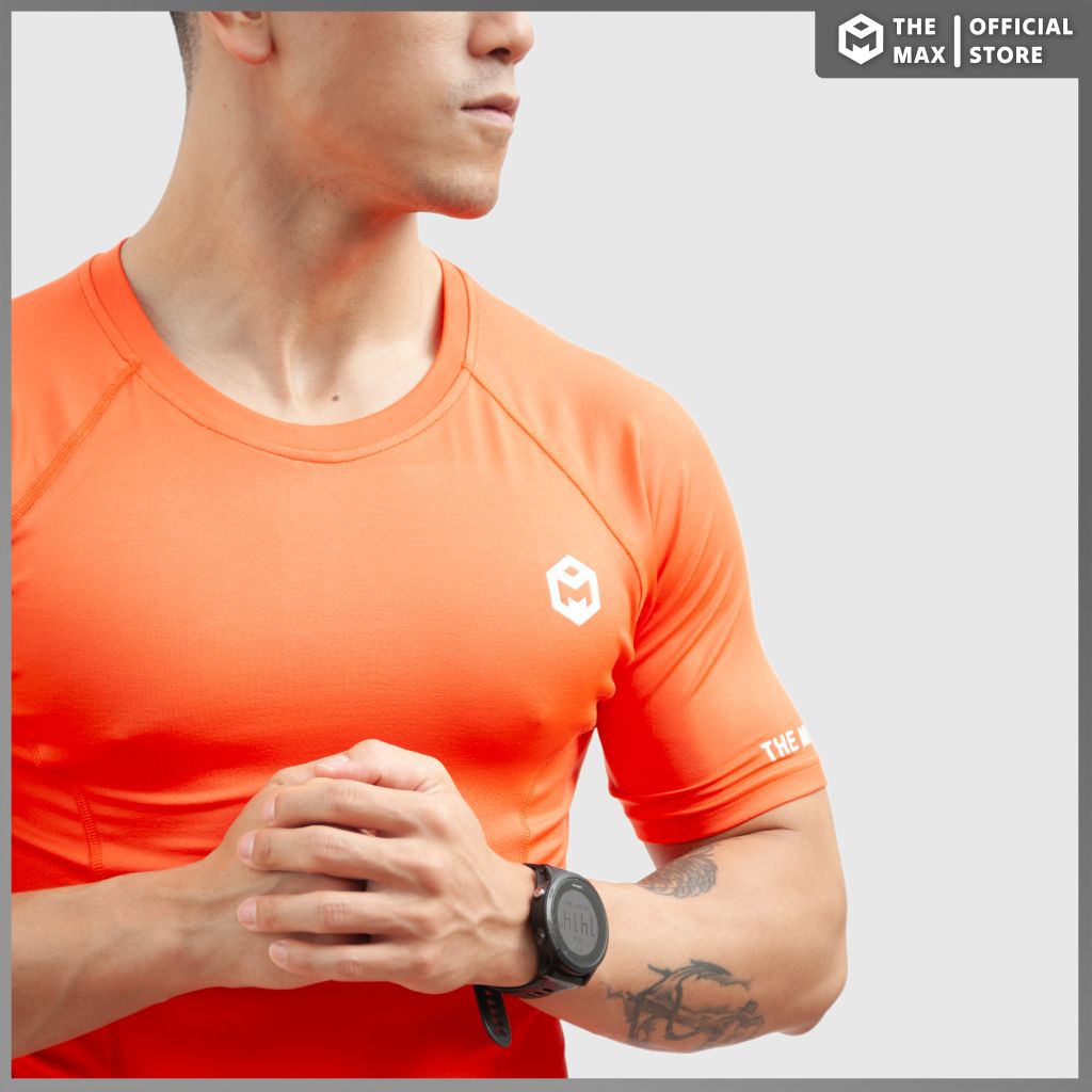 Áo cộc tay body dải chỉ cùng màu The Max G08179