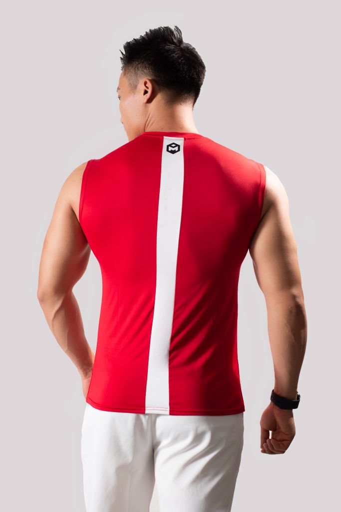 Áo tanktop sọc lưng vải thun lụa mỏng