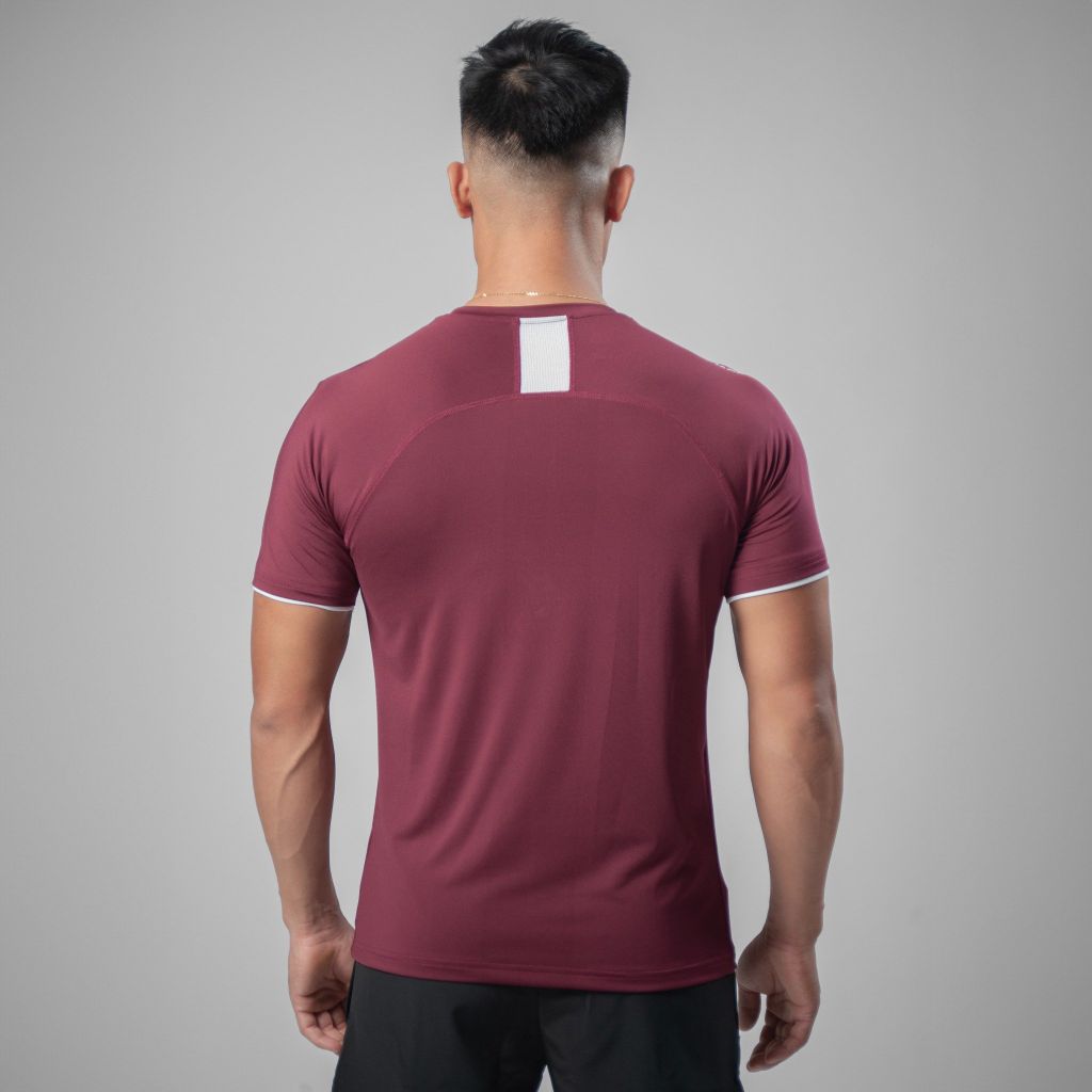 Áo cộc tay ôm body vải thun lạnh phối lưng The Max G08185