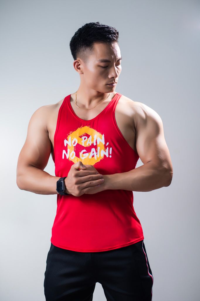 Áo ba lỗ quai nhỏ NO PAIN NO GAIN