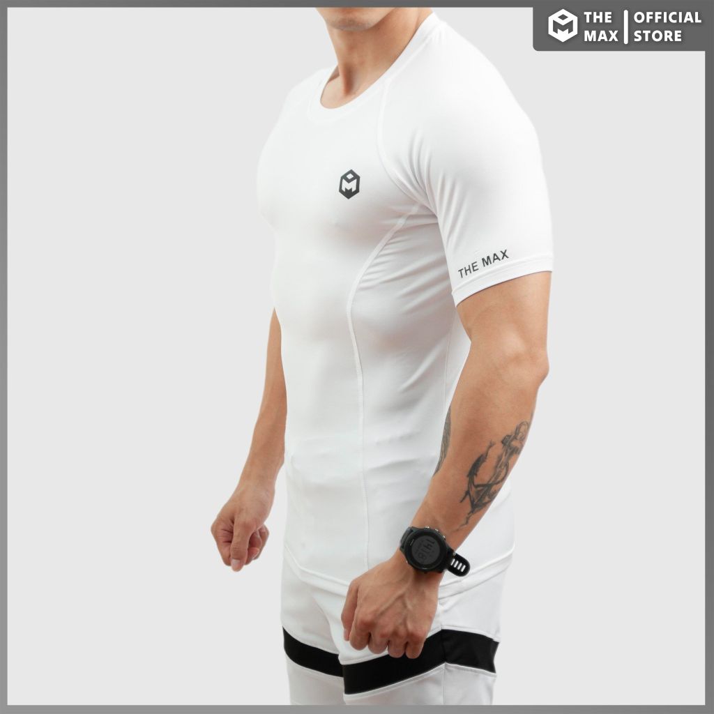 Áo cộc tay body dải chỉ cùng màu The Max G08179