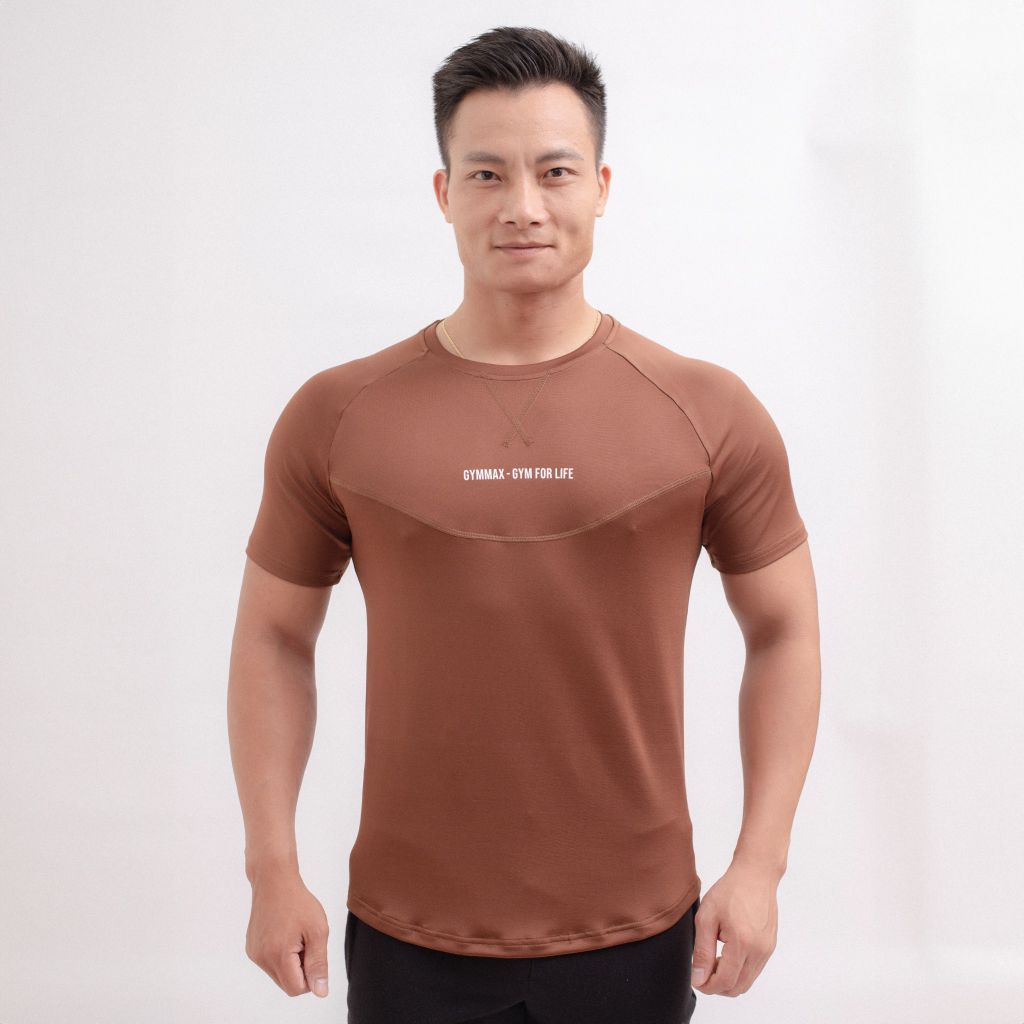 Áo cộc tay body phối dải chỉ ngực Gymmax-Gymforlife T72024 G07171