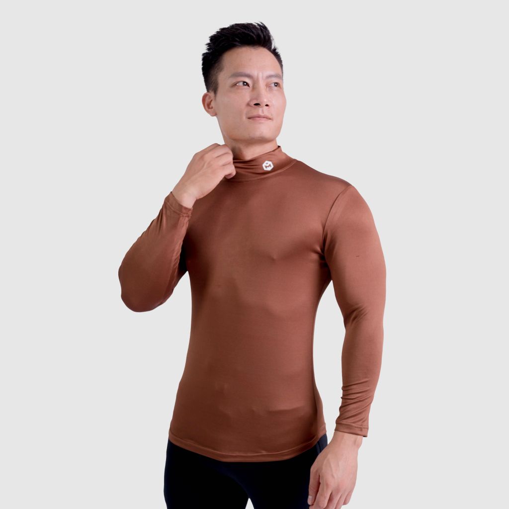 Áo giữ nhiệt vải thun lụa CỔ CAO 5cm The Max T92024 G09192 (mặc lót, mặc chơi thể thao) (10.0)