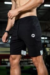 Quần Short Phối gấu sau vải Poly