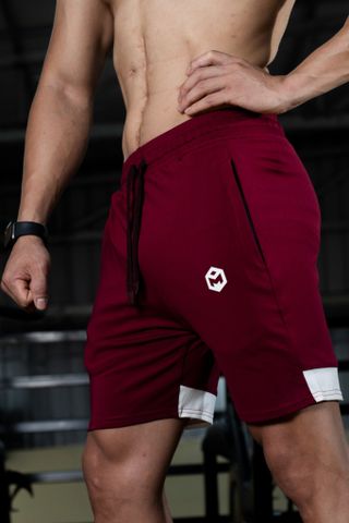 Quần Short Phối gấu sau vải Poly