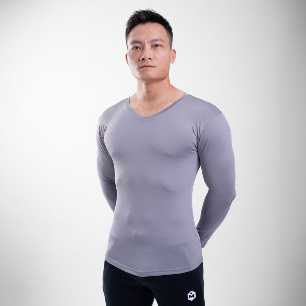 Áo giữ nhiệt _ Cổ tim _ vải thun lụa mềm T112023 G1171