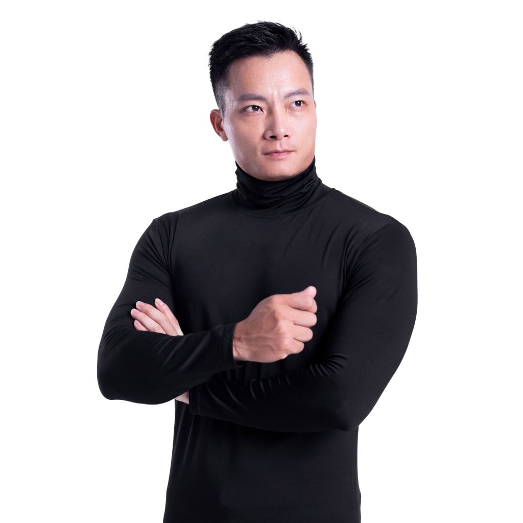 Áo giữ nhiệt - CỔ CAO 15CM - thun lạnh - The Max T92024 G09197 (mặc lót, mặc chơi thể thao) (12.0)