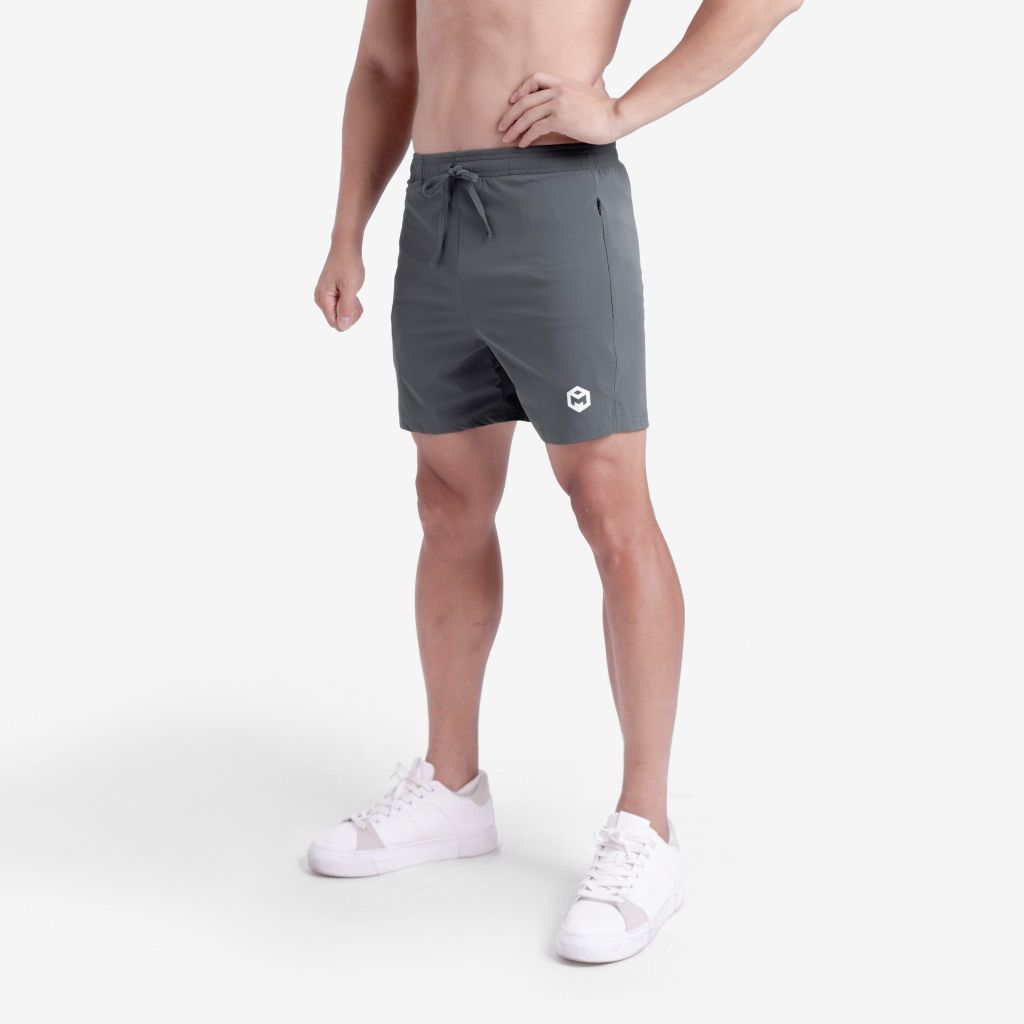 Quần short squat chạy bộ vải si gió mềm The Max G09200