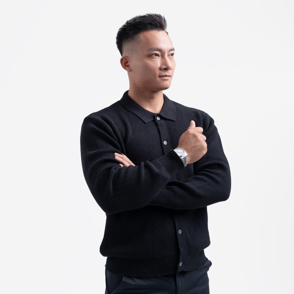 Áo Khoác Dệt Kim Có Cổ THE MAX G10211