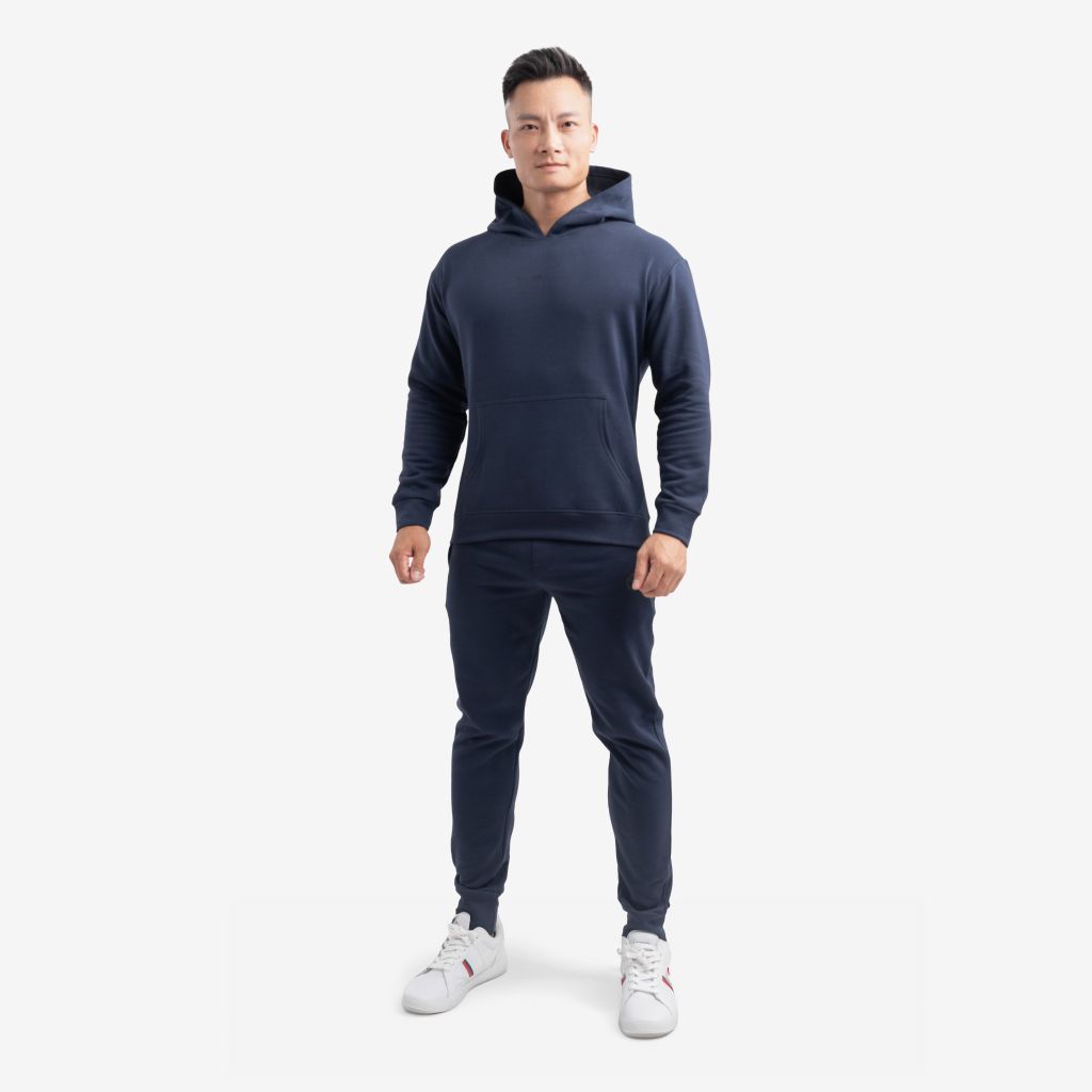 Bộ quần jogger và áo hoodie nỉ trần bông dày mùa thu đông 2024 The Max G10212