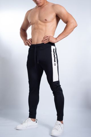 Quần jogger phối sườn vải lacot dáng slimfit T8