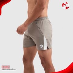 Quần Short thể thao Quần tập Gym, Quần chạy bộ ,... vải poly hai da dáng nửa đù GYMMAX T112023 G1159