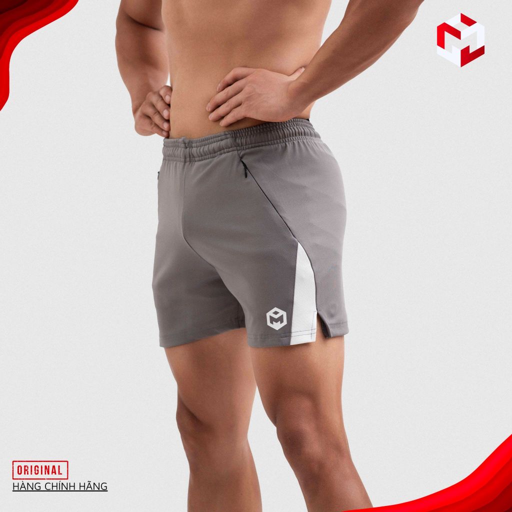 Quần Short thể thao Quần tập Gym, Quần chạy bộ ,... vải poly hai da dáng nửa đù GYMMAX T112023 G1159