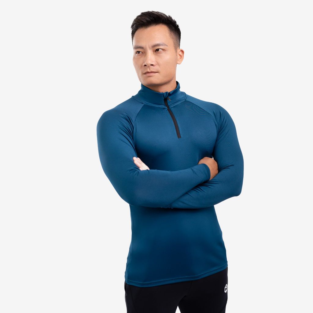 Áo giữ nhiệt Cổ Khóa vải thun poly The Max G10203