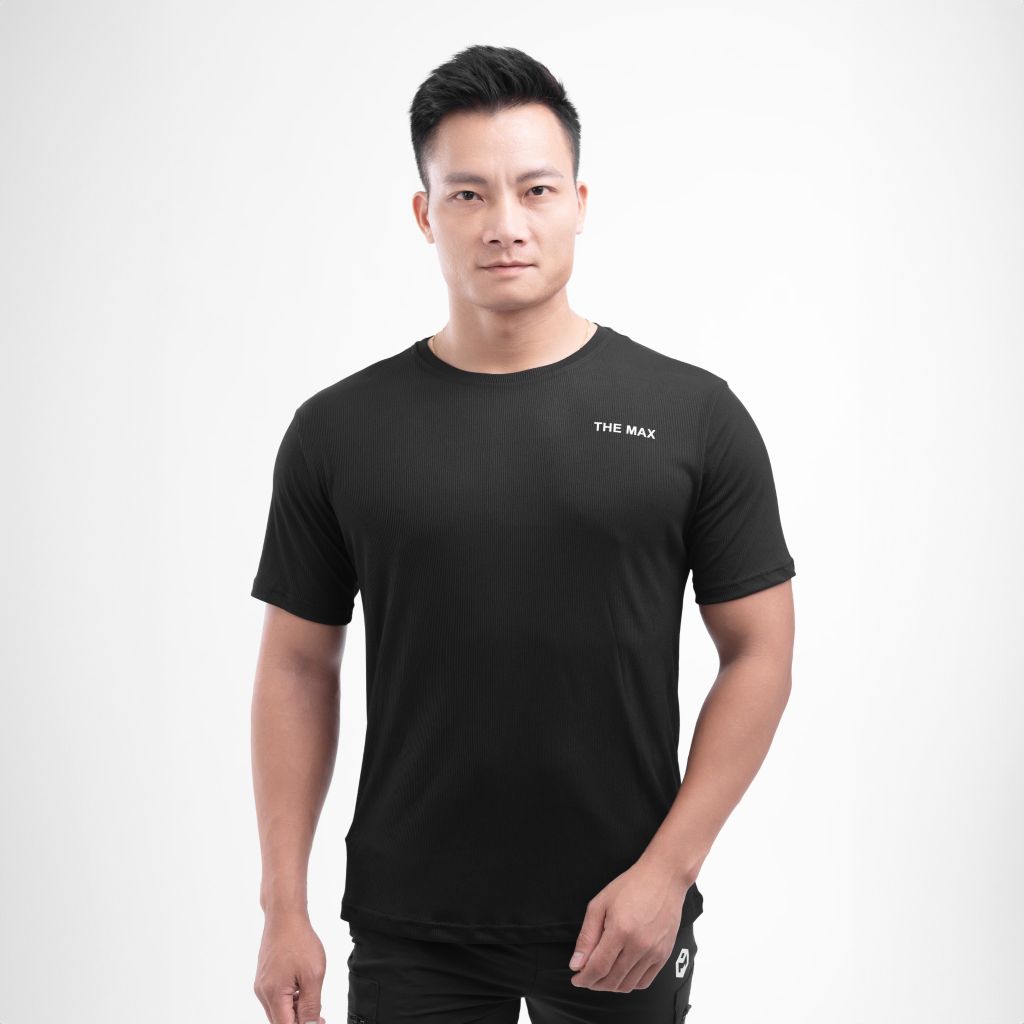 Áo cộc tay dáng suông vải tăm lạnh logo chữ TheMax G10206