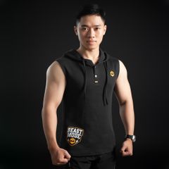 Áo tanktop thể thao chất vải cotton dệt có mũ The Max G08183