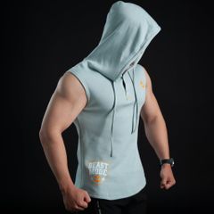 Áo tanktop thể thao chất vải cotton dệt có mũ The Max G08183