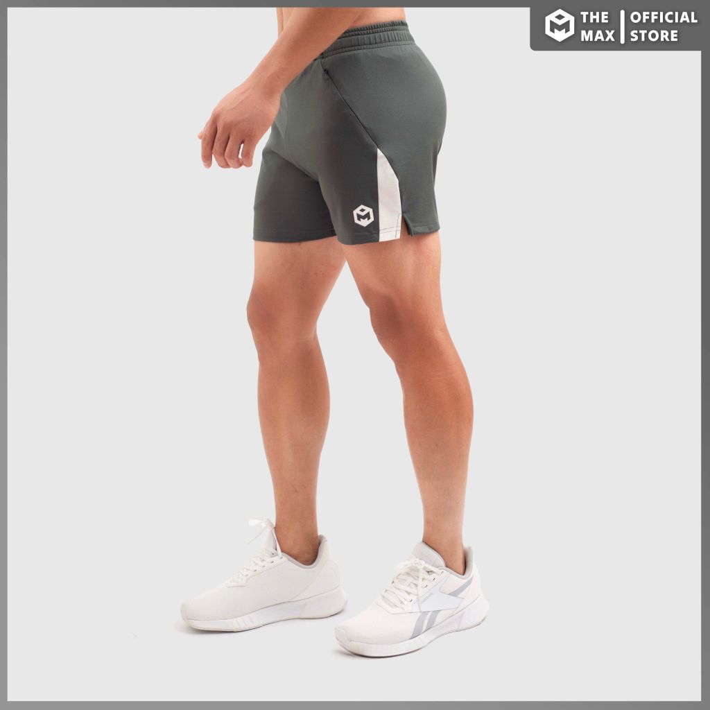 Quần Short thể thao Quần tập Gym, Quần chạy bộ ,... vải poly hai da dáng nửa đù GYMMAX T112023 G1159