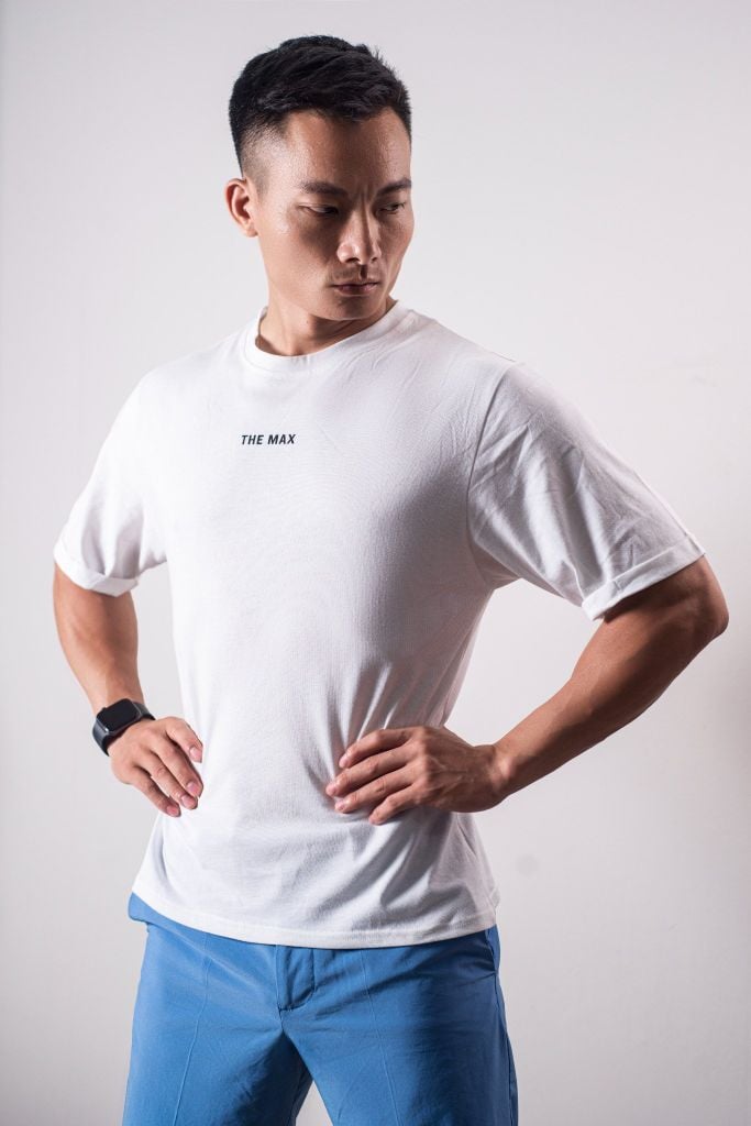 Áo Cộc tay Coton dáng oversize ( themax in chữ nhỏ )