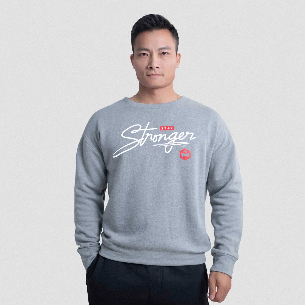Áo sweater nỉ bông dài tay STRONGER G11219 ( áo phông dài tay vải cotton)