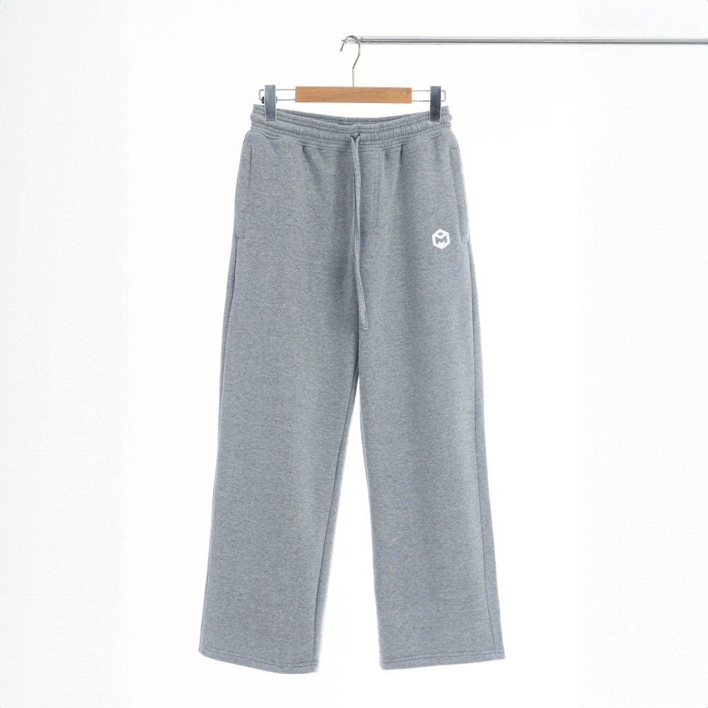 Quần dài ống rộng không bo chun Bigsize, oversize, rộng thùng thùng vải nỉ trần bông THE MAX G12228