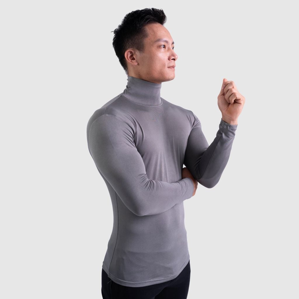 Áo giữ nhiệt - CỔ CAO 9CM - thun lạnh - The Max T92024 G09193 (mặc lót, mặc chơi thể thao) (11.0)