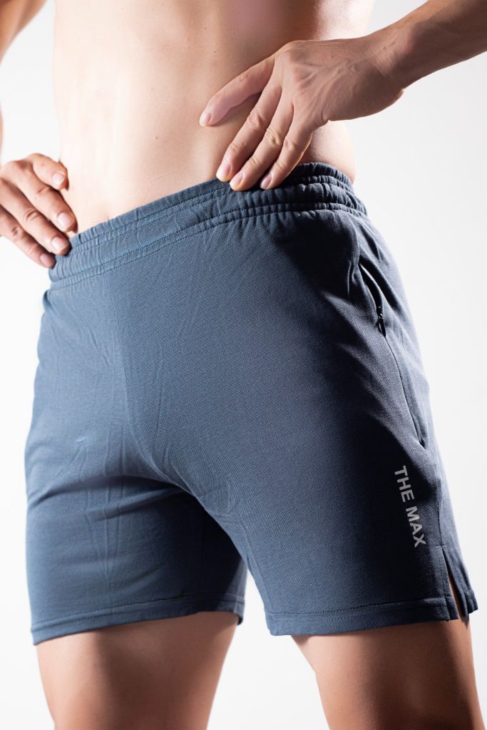 Quần short cardio vải lacoste logo THEMAX T6-1 ( có xẻ )