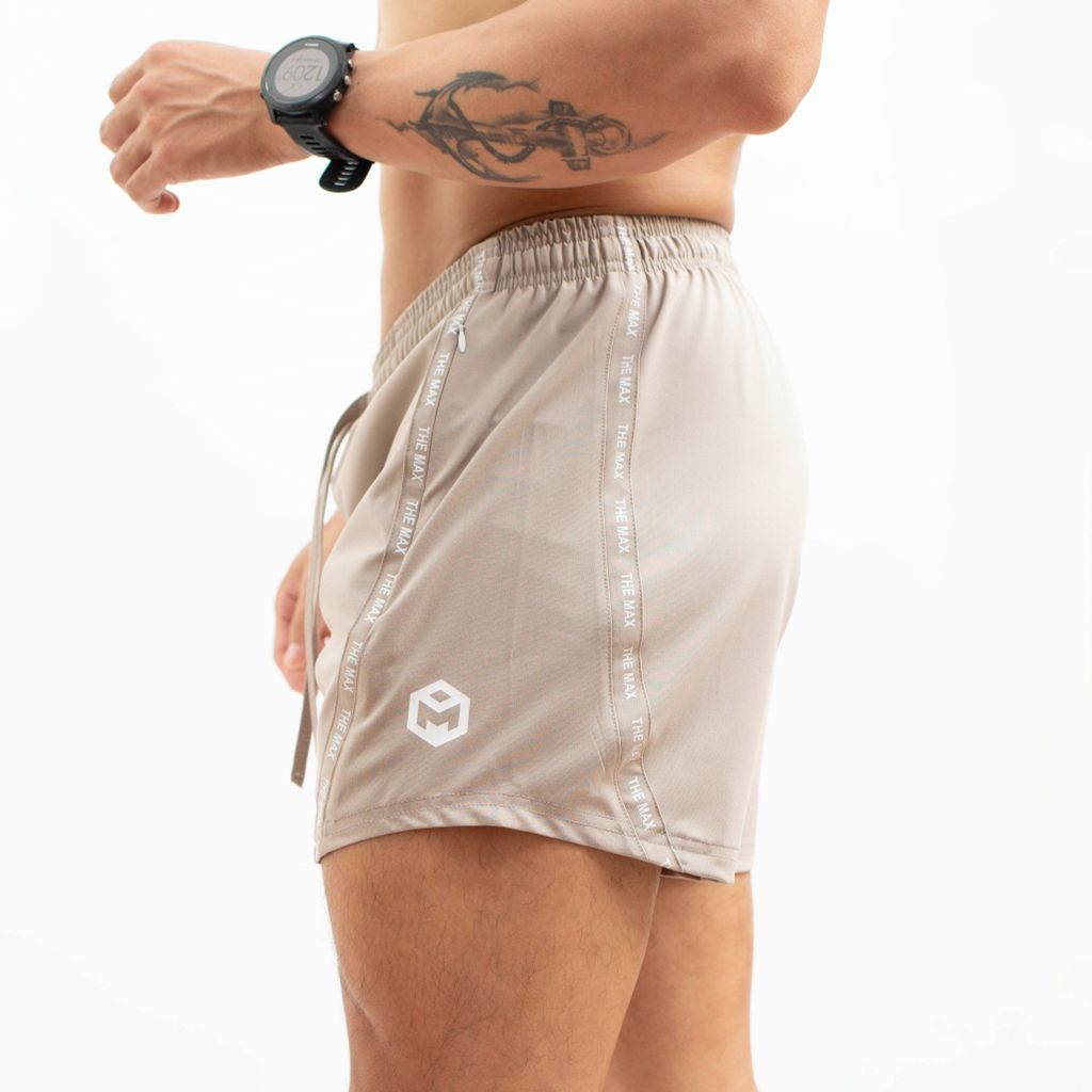 Quần short squat phối viền vải gió co giãn ngắn nửa đùi THE MAX G08177