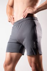 Quần short cardio vải lacoste logo THEMAX T6-1 ( có xẻ )