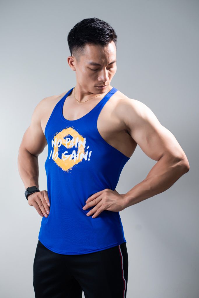 Áo ba lỗ quai nhỏ NO PAIN NO GAIN