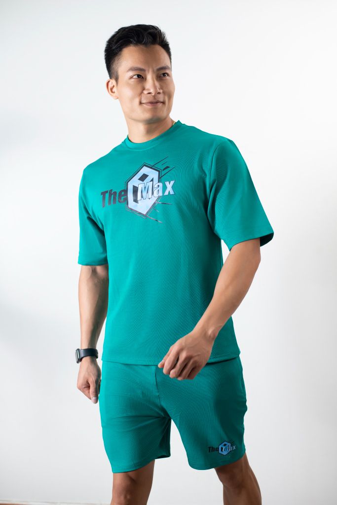 Bộ Thể thao oversize vải Lacote Logo THEMAX in màu chữ lớn ( bản đ.ặ.c biệt )