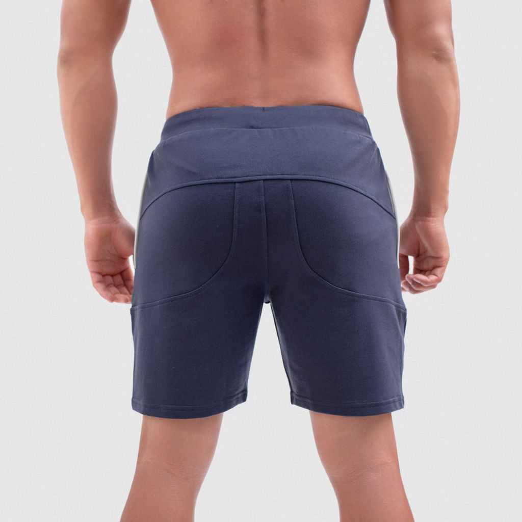 Quần short thể thao phối cầu mông vải nỉ da cá T72024 G07174