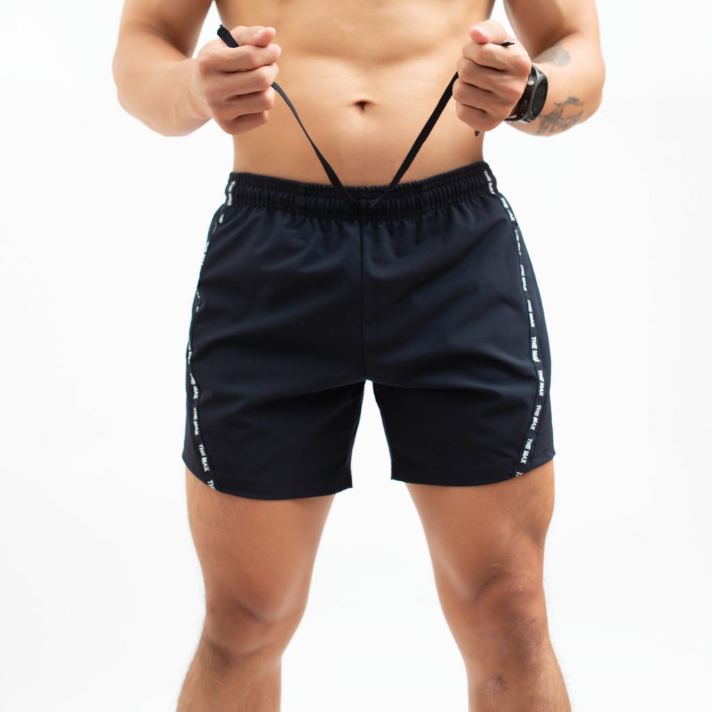 Quần short squat phối viền vải gió co giãn ngắn nửa đùi THE MAX G08177