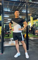 Bộ cộc tay phối màu THEMAX( vải thun lụa )