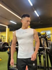 Áo ba lỗ sát nách vải thun lụa ( gym for life)