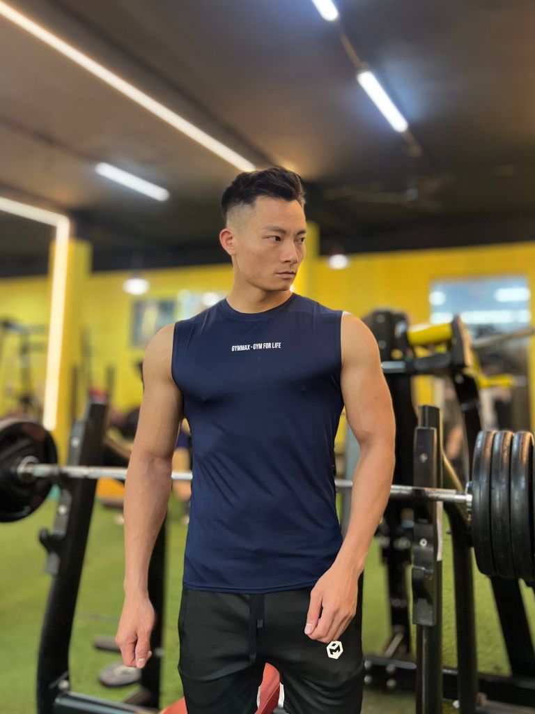 Áo ba lỗ sát nách vải thun lụa ( gym for life)