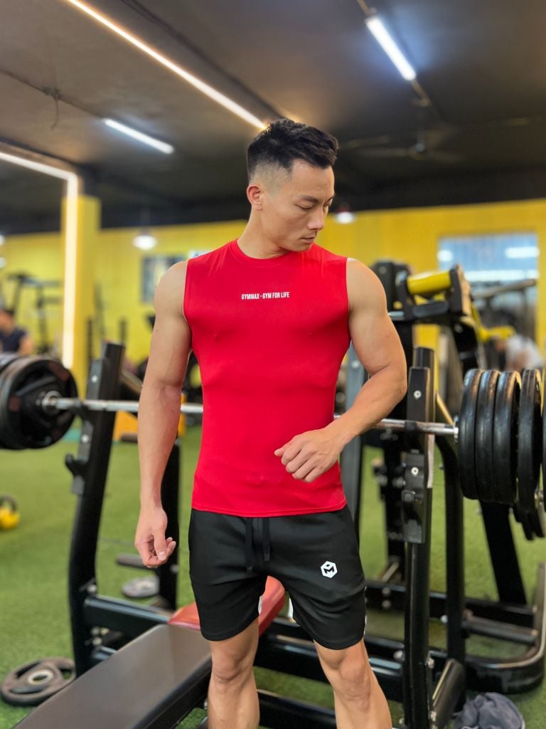 Áo ba lỗ sát nách vải thun lụa ( gym for life)