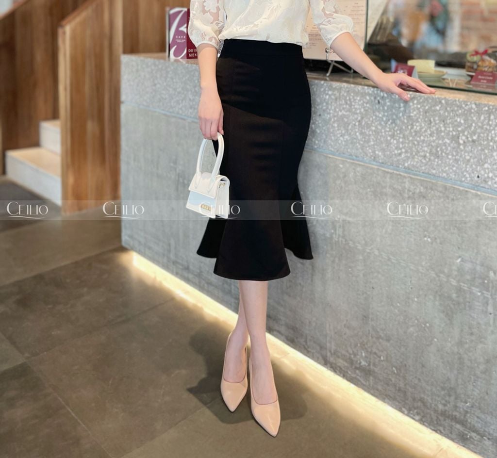 CV92 Chân váy đen đuôi cá (NHẬN CHUYỂN KHOẢN TRƯỚC)