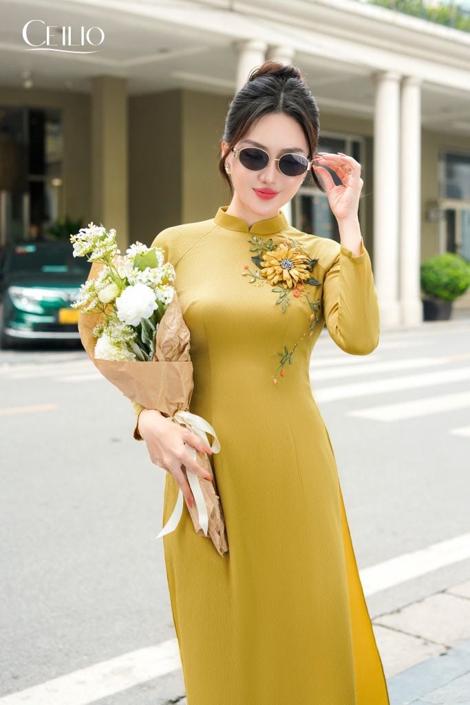 AD145 Áo Dài Sương Cúc