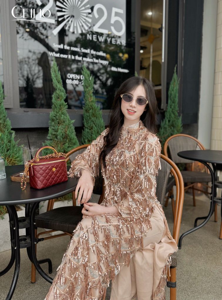AD502 Áo Dài Kim Sa