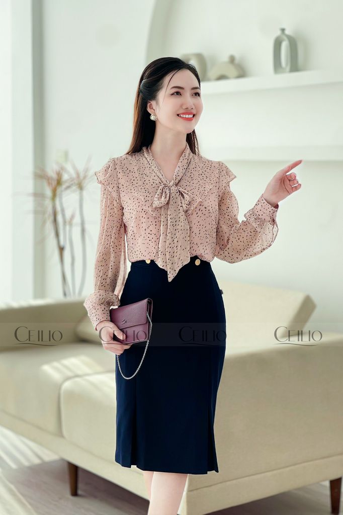HH SM79 Somi bèo nơ cổ chấm ngũ sắc