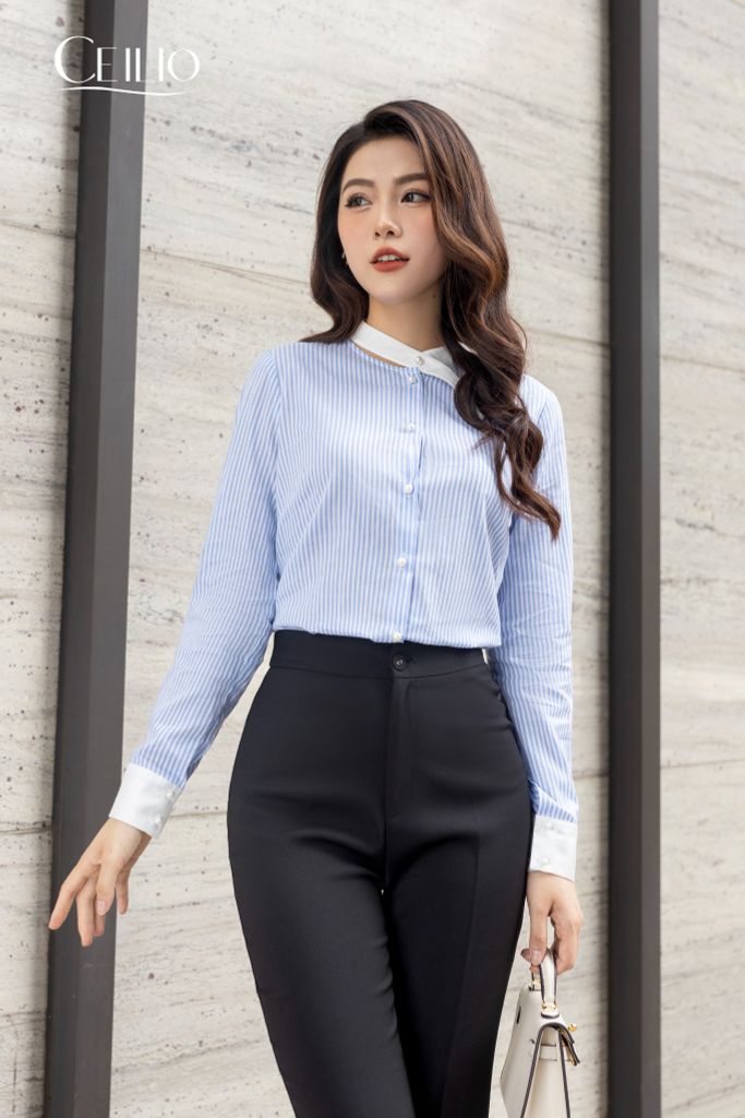 SM183 CH Xanh sơ mi kẻ