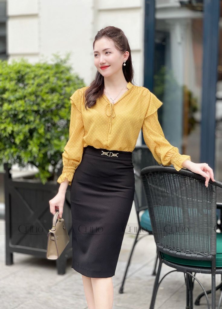 FH SM45 Somi chấm bi vai nhún