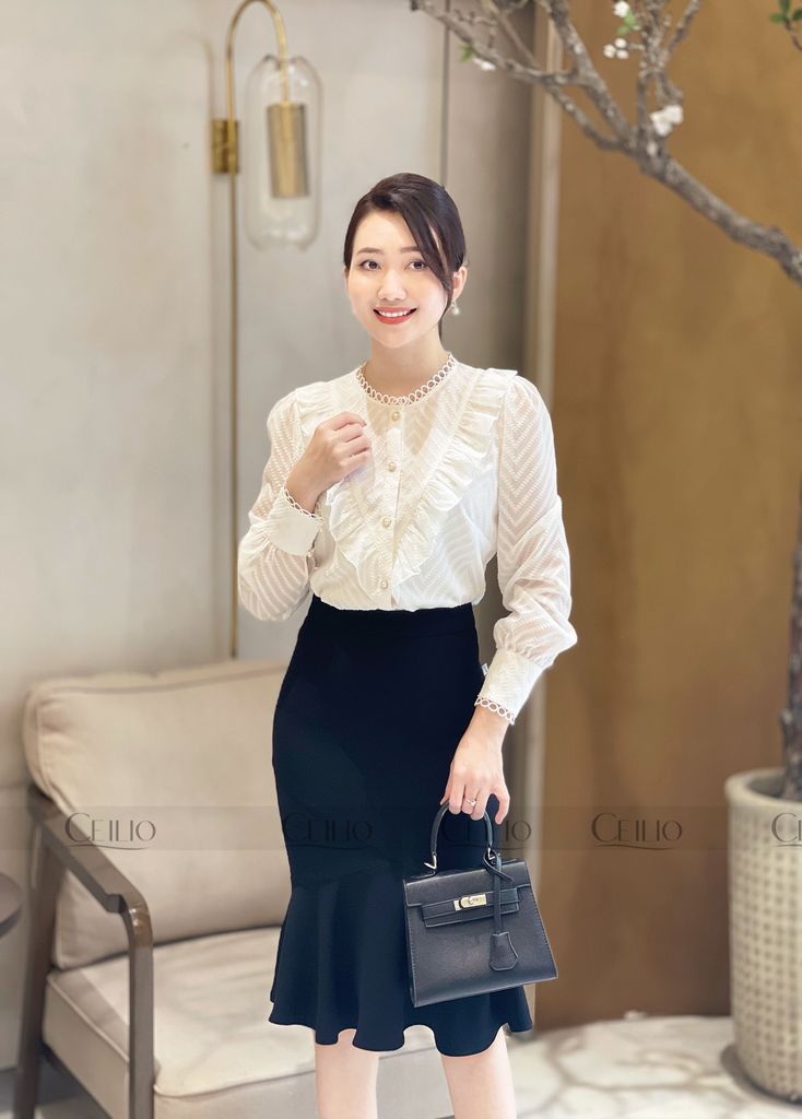 FH SM57 Somi bèo V viền phối ren O