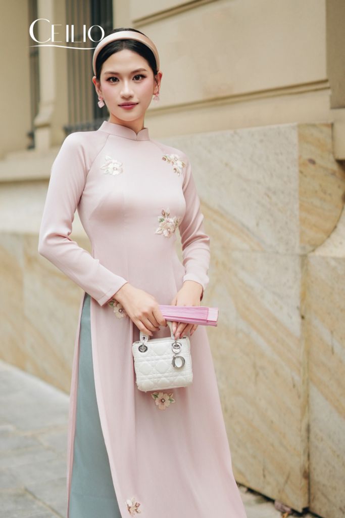 AD138 DH ÁO Dài Hoa Đào