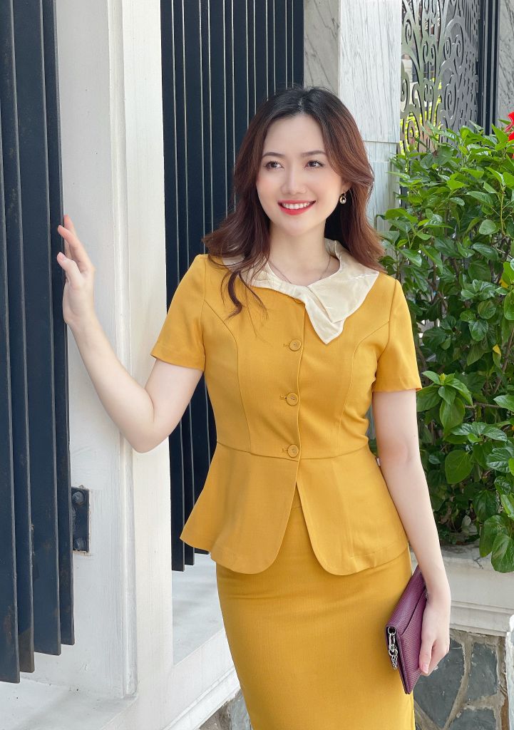 SM197 SƠ MI KÝ GIẢ VÀNG CỔ ĐAI NƠ