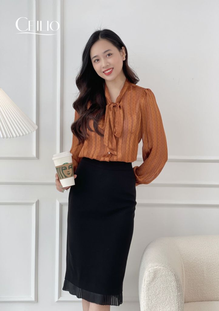 SM100 HK Sơ mi họa tiết