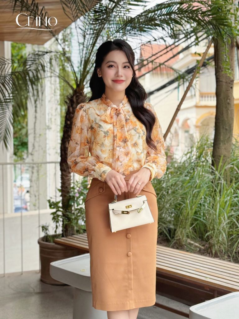 SM309 DE Sơ Mi Hoa Vàng (NHẬN CHUYỂN KHOẢN TRƯỚC)