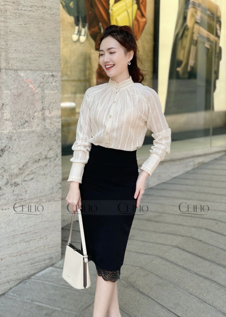 SM239 Somi rắc lăng hàng rào, cổ xếp ly